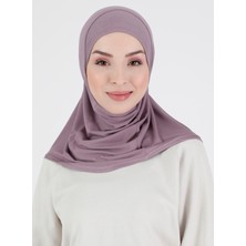 Ecardin Düz Logo Hijab Hf - Premium Spor Günlük Başörtüsü Hazır Konforlu Tesettür Hijab Bone