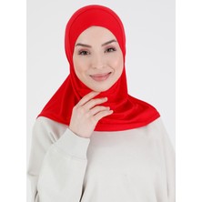 Ecardin Düz Logo Hijab Hf - Premium Spor Günlük Başörtüsü Hazır Konforlu Tesettür Hijab Bone