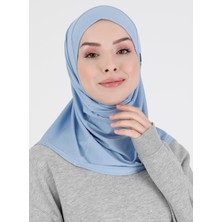 Ecardin Düz Logo Hijab Hf - Premium Spor Günlük Başörtüsü Hazır Konforlu Tesettür Hijab Bone