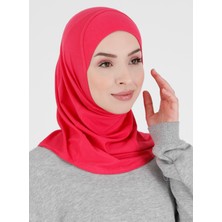 Ecardin Düz Logo Hijab Hf - Premium Spor Günlük Başörtüsü Hazır Konforlu Tesettür Hijab Bone