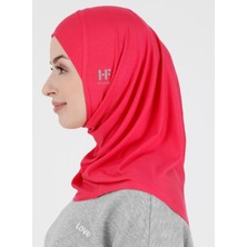 Ecardin Düz Logo Hijab Hf - Premium Spor Günlük Başörtüsü Hazır Konforlu Tesettür Hijab Bone
