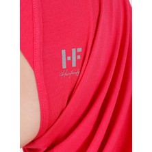 Ecardin Düz Logo Hijab Hf - Premium Spor Günlük Başörtüsü Hazır Konforlu Tesettür Hijab Bone