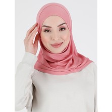 Ecardin Düz Logo Hijab Hf - Premium Spor Günlük Başörtüsü Hazır Konforlu Tesettür Hijab Bone