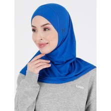 Ecardin Düz Logo Hijab Hf - Premium Spor Günlük Başörtüsü Hazır Konforlu Tesettür Hijab Bone