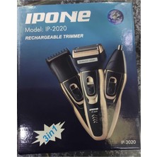 Ipone IP-2020 3 Başlıklı Saç Sakal Ense Özel Bölge Lazer Öncesi Tıraş Makinesi Profesyonellerin Tercihi