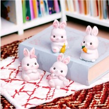 By Hobi Yap 4'lü Sevimli Tavşan Silikon Kalıbı