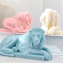 By Hobi Yap Uzanan Aslan Silikon Mum Kalıbı ( 14 x 8.5 cm )