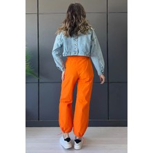 Julude Orange Kadın Bel ve Paça Lastikli Cep Detaylı Pantolon P-00003294