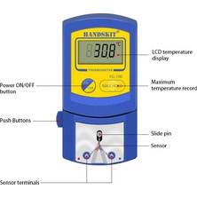 Zining Shop Dijital Sıcaklık Test Cihazı Havya Ipuçları Taşınabilir FG-100 Termometre Kaynak Demiri Için Kullanılan Witensors (Yurt Dışından)