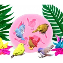 By Hobi Yap Mini Kuşlar Silikon Mum Kalıbı