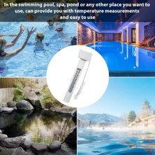 Zining Shop Beyaz Stil Yüzer Yüzme Havuzu Termometre Su Sıcaklığı Ölçer Test Cihazı Spa Küvet Küvet Ölçümü (Yurt Dışından)