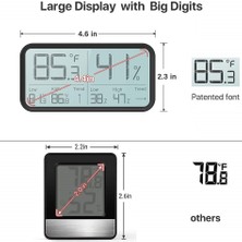 Zining Shop Siyah Stil Airmsen LCD Dijital Sıcaklık Nem Ölçer Ev Kapalı Elektronik Higrometre Termometre Sensörü Ölçer Hava Istasyonu (Yurt Dışından)