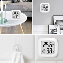 Zining Shop Pembe Tarzı Mini Kapalı Gülen Yüz Tipi Termometre Dijital LCD Sıcaklık Sensörü Nem Ölçer Termohigrometre Ölçer Hava Istasyonu (Yurt Dışından)
