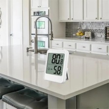 Zining Shop BEYAZ-MC41 Stili Ofis LCD Hızlı Nem Büyük Monitör Okul Yenileme Termo Dijital Termometre Iç Mekan (Yurt Dışından)