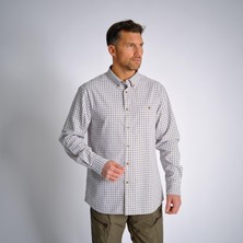 Solognac Outdoor Gömlek - Avcılık ve Doğa Gözlemi - Beyaz Kareli - 100