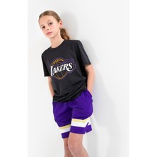 Decathlon Çocuk Basketbol Tişörtü - Siyah - Ts 900 Nba Lakers