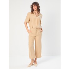 Faik Sönmez Yanları Yırtmaçlı Modallı Comfort Fıt Capri 68213