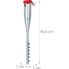 Binbir Reyon Çelik Şemsiye Kazığı Burgulu Kazık Şemsiye Ayağı 56CM Kazık 26-68MM Çap Uyumlu AA353