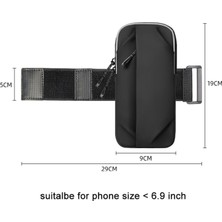 PLZ Shop Açık Spor Fitness Crossbody Çanta Cep Telefonu Kol Çantası (Yurt Dışından)
