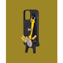 Dukkan Case Siyah Kartlıklı Oyuncaklı Telefon Kılıfı - DK183 - iPhone 13 Pro