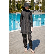 Remsa Mayo Remsa Paraşüt Su Tutmaz Tam Kapalı Tesettür Mayo R078 Nazlı Siyah Kadın Ürün