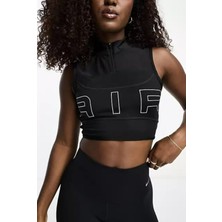 Nike Air Dri-Fıt 1/4 Fermuarlı Sıkı Kesim Kadın Crop T-Shirt