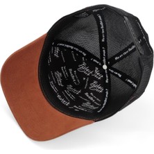 BlackBörk V1 Trucker Kurt - 3sc Kod Logolu Unisex Camel-Siyah Şapka (Cap)