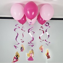 Parti Dükkanım Barbie Balonlu Tavan Süsü 6'lı
