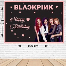 Parti Dükkanım Black Pink Doğum Günü Parti Afişi Model-2 70*100 cm
