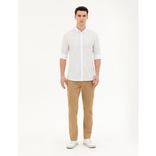Pierre Cardin Erkek Camel Regular Fit Kanvas Pantolon 50288510-VR015