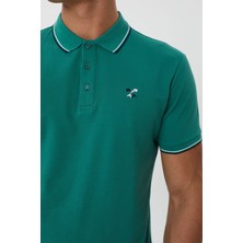 Tony Montana Regular Fit Polo Yaka Nakış Detaylı T-Shirt-PL2472TY241
