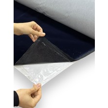 Plush Studio Yapışkanlı Süet Kadife Kumaş  Lacivert 150CM x 100 cm Iz Yapmaz Kadife Kumaş, Ev Tekstili