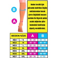 Wibtex Diz Altı Varis Çorabı Burnu Kapalı (Ten Rengi) Orta Basınç Ccl2(Çift Bacak)