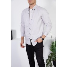 Enzim Jeans Erkek Slim Fit Kot Gömlek