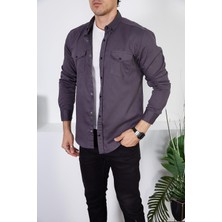 Enzim Jeans Erkek Slim Fit Kot Gömlek