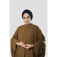 Hürrem Bone Lacivert Drapeli Salaş Tesettür Bone Sandy Büzgülü 2315_02