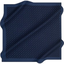Aker Elegance Monogram Eşarp - Lacivert 921