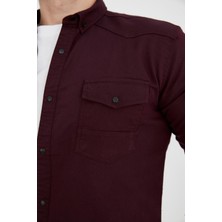 Enzim Jeans Erkek Yıkamalı Kot Gömlek
