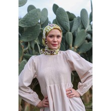 İpekhan Lunaliner Desen Soft Eşarp Hardal Bordo 1166-13