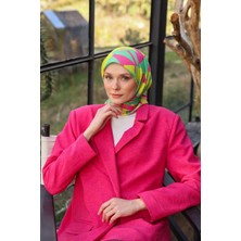 İpekhan Canvas Desen Soft Eşarp Lacivert 1164-12