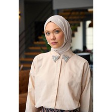 İpekhan Düz Desen Vual Şal Toz Pembe Vual Ipek Şal -  9800-33