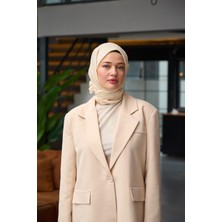 İpekhan Düz Desen Vual Şal Bej Vual Ipek Şal -  9800-47