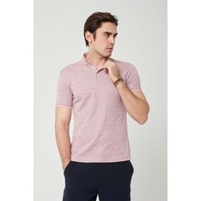 Coonless Erkek Yakalı Pudra Pembe Tshirt