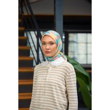 İpekhan Harmony Collection Soft Eşarp Çelik Mavi Hardal 1181-07