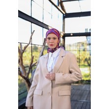 İpekhan Poncy Desen Soft Eşarp Mor 1169-11