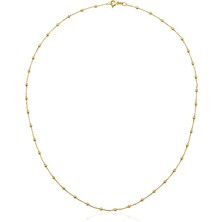 Fiyonk Kuyumculuk 14 Ayar Altın Topcuk Sıralı Zincir 45 cm