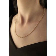 Fiyonk Kuyumculuk 14 Ayar Altın Top Zincir Ince 45 cm
