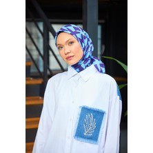 İpekhan Harmony Collection Soft Eşarp Mor Turkuaz 1181-11
