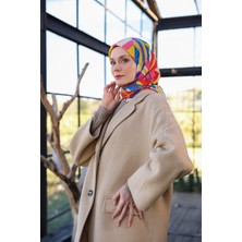 İpekhan Boheme Collection Soft Eşarp Kırmızı Mavi 1174-12