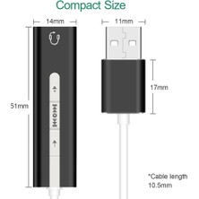 Ancheyn 7.1 USB Harici Stereo Ses Kartı 3.5mm Çevirici Dönüştürücü Ses Kartı 5072